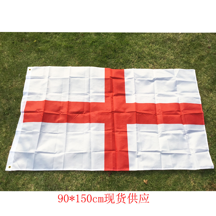 跨境供应英格兰国旗4号90*150cm涤纶布英格兰旗帜