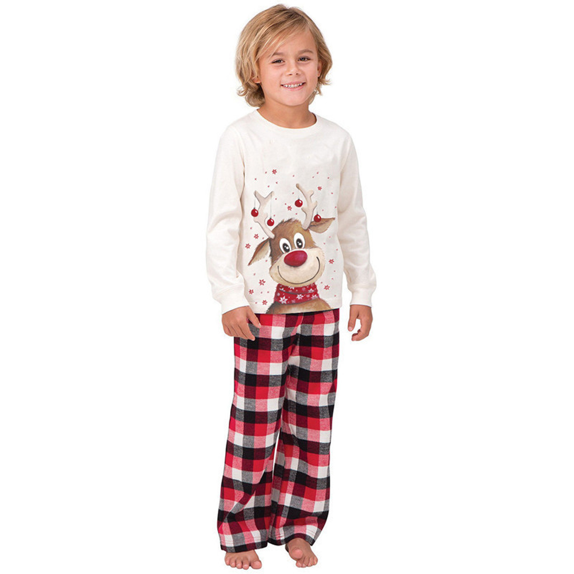 Casual Elk Cotton Blend Printing Pants Sets Casual Pants Hoodie Family Matching Outfits display picture 2