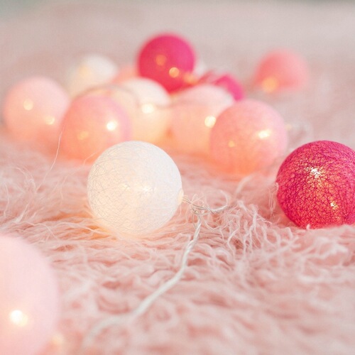 led cotton ball light string battery luminous light string manufacturer creative small lantern Christmas holiday LED string ball light decoration