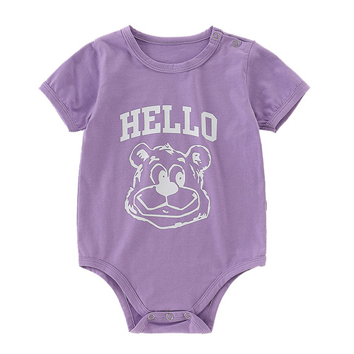 Trendy version of parent-child clothing for a family of three and four baby jumpsuits for a hundred days of western style mother and daughter summer short-sleeved T-shirts