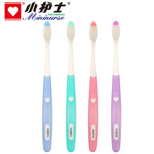 包邮三笑公司小护士827特惠桶装40支双尖丝纤细软毛牙刷