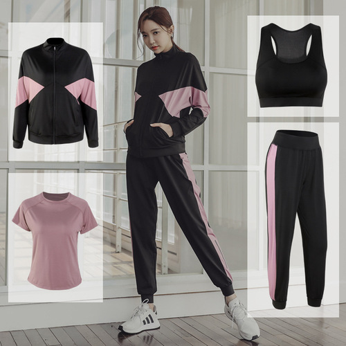 Plus-size yoga set for women, long-sleeved loose-fitting slimming set for plus-size women, autumn and winter quick-drying running and exercise fitness set