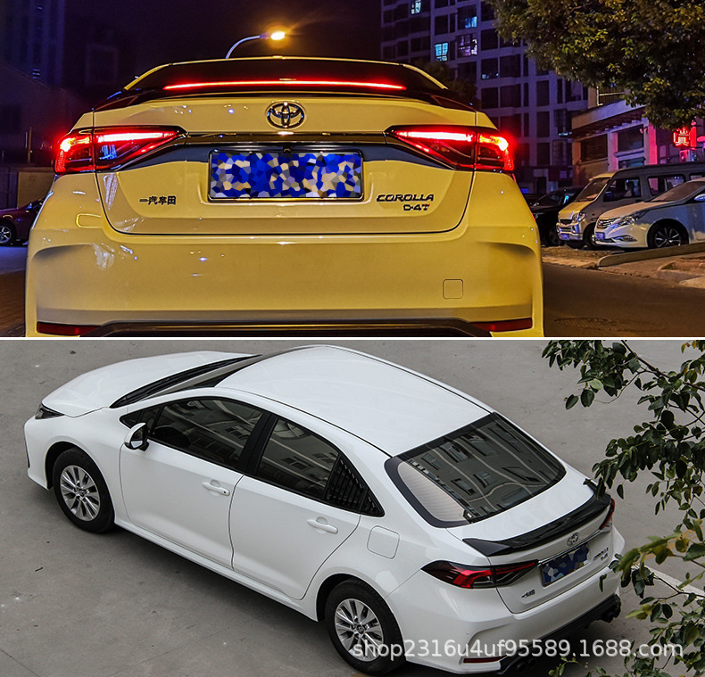 适用于19-21款全新卡罗拉光电改装专用免打孔贯穿尾翼|ms
