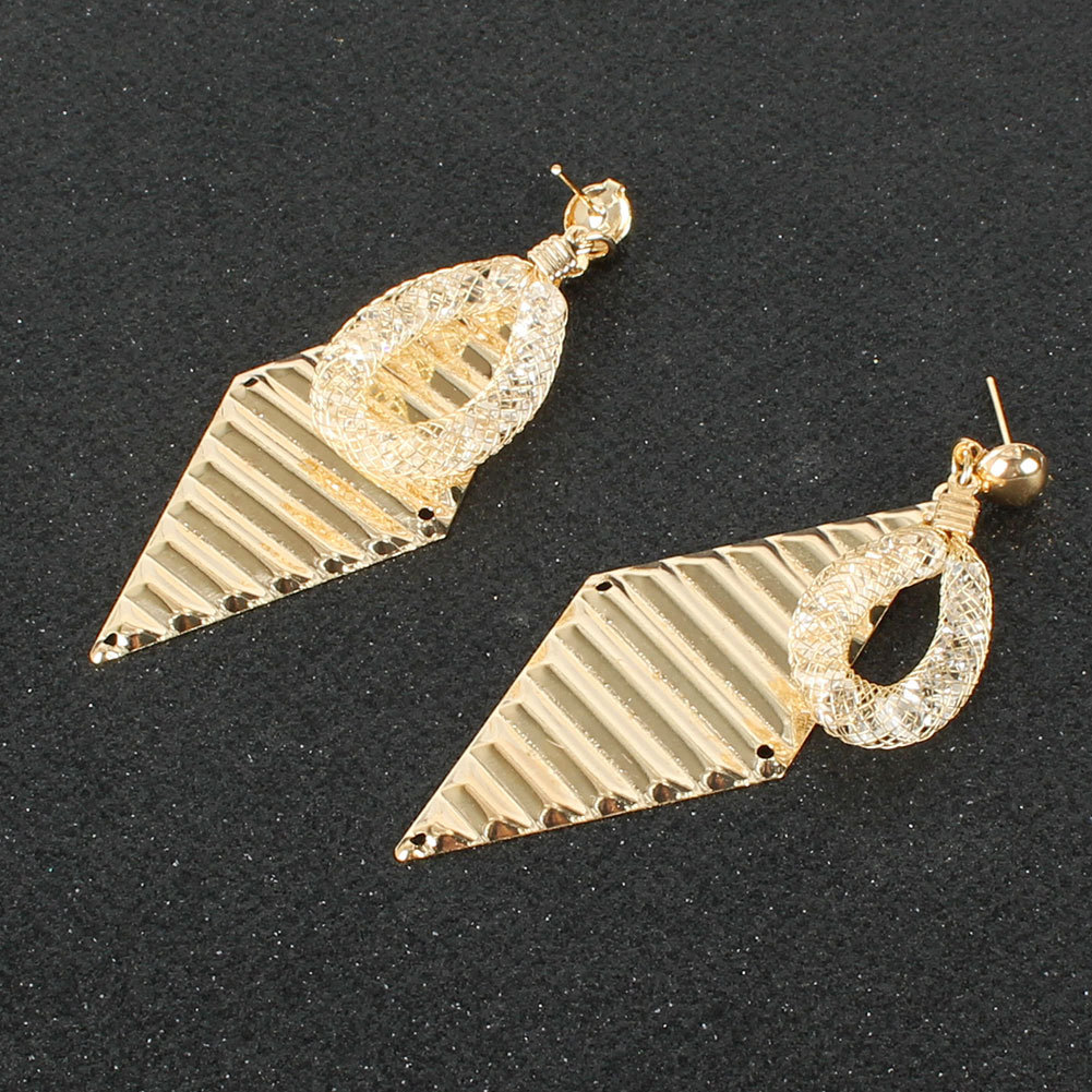 Exaggerated Long Tassel Earrings Fashion Diamond Metal Earrings Wholesale Nihaojewelry display picture 2