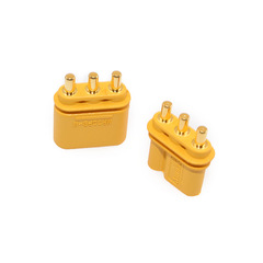 艾邁斯MR30PB大電流三針直頭PCB電機電調插頭板載立式航模連接器