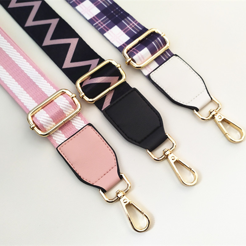 82g Weight Multicolor, White, Blue, Black Color Ethnic Style Color Shoulder Strap Wide Shoulder Strap Adjustable Bag Strap 2