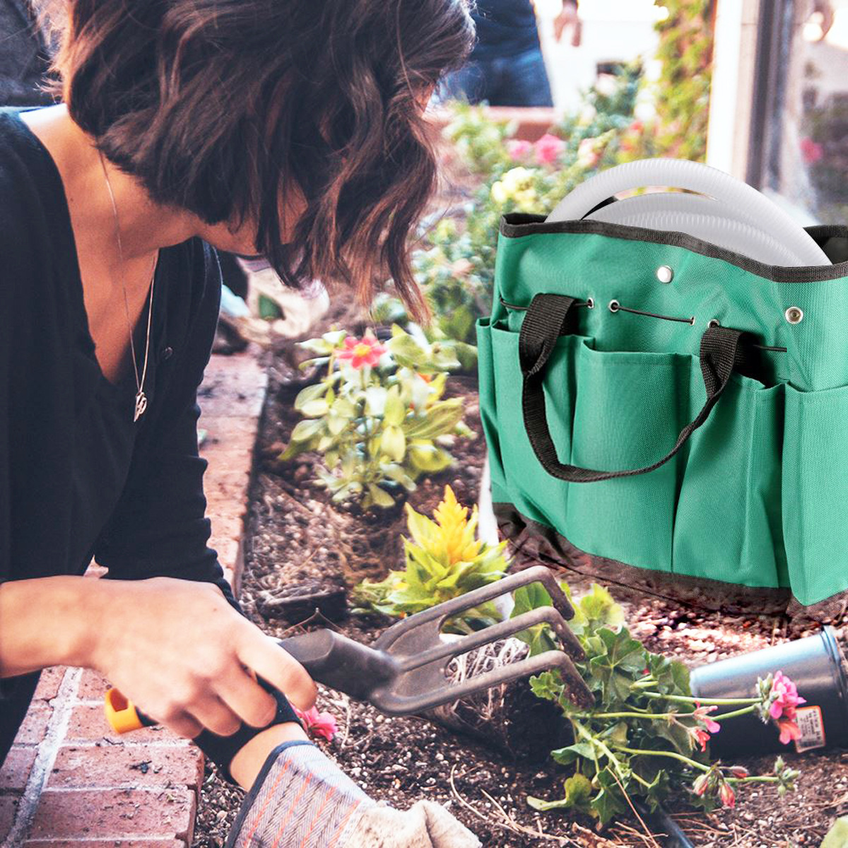 外贸简约牛津布手提工具包 600D工具收纳包 时尚园艺收纳手提包