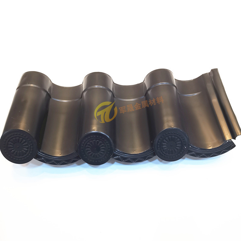 定制剧院会所压型钢板 0.5mm灰色JC28-828型彩钢琉璃瓦屋面