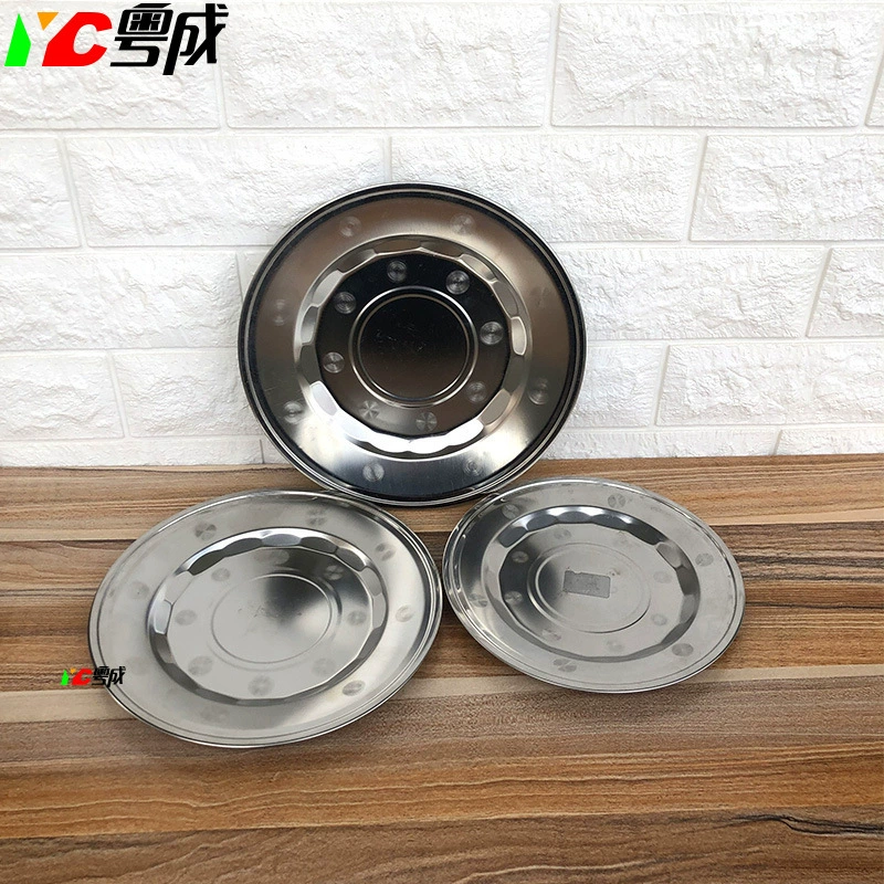 Тарелка из нержавеющей стали круглая утолщенная тарелка с магнитной большой боковой тарелкой для приправ фруктовый и овощной фруктовый диск подарок