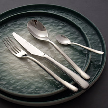 北欧风格西餐具套装  不锈钢牛排刀叉吃意面主餐叉咖啡勺子三件套