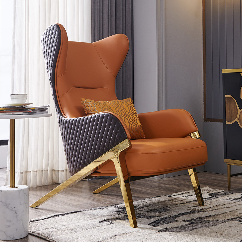 Northern Europe Modern minimalist wholesale goods in stock Single person sofa a living room Leather designer backrest Leisure chair