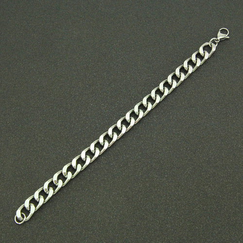 Simple matte Cuban link men's bracelet, light luxury, personalized, versatile, 3D trendy chain