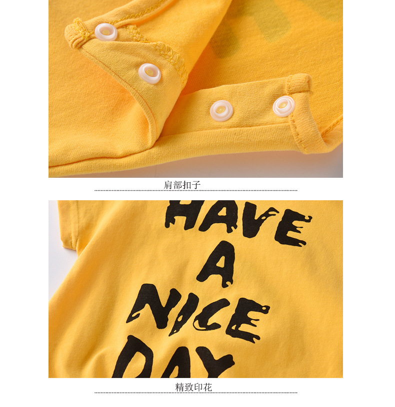 Summer New 0-3 Year Old Female Baby Infant Smile Han Leisure Loose Short Sleeve Wholesale display picture 7