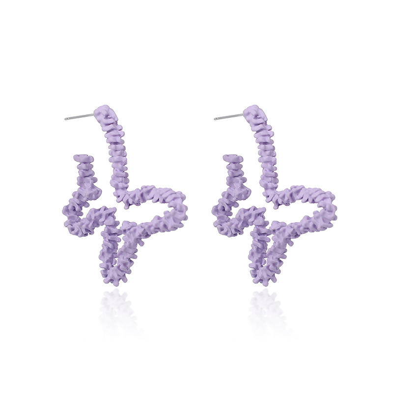 New Trendy Hollow Purple Butterfly Earrings Sweet Dreamy Taro Purple Retro Earrings Wholesale Nihaojewelry display picture 7