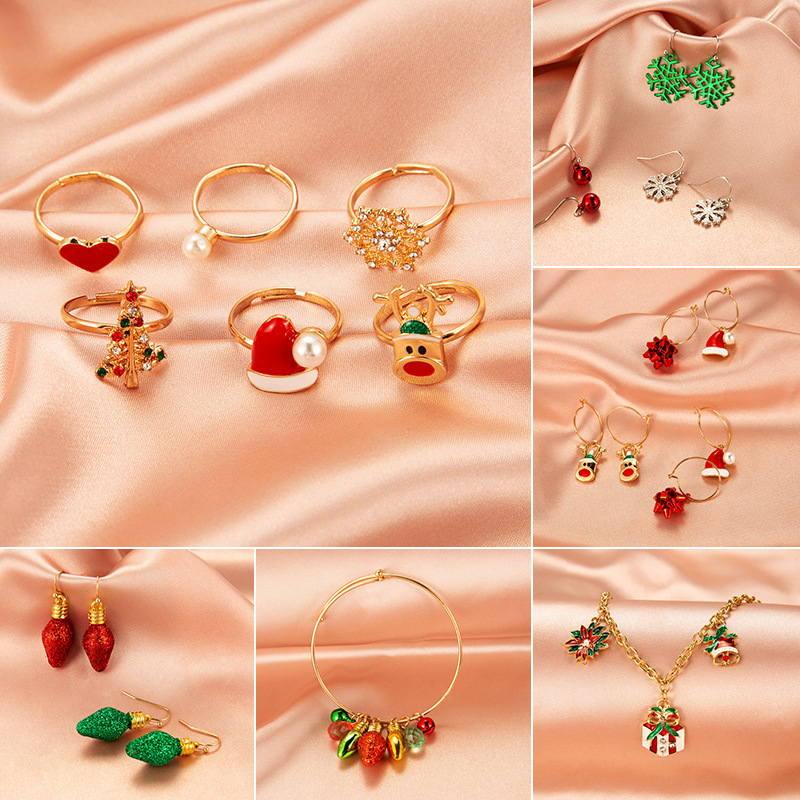 9g Weight Christmas Festival Women's Gender Cute Style Cute Earring Sets 4