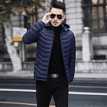 棉衣男短款2020新款冬季羽绒棉服男士轻薄棉袄加厚休闲冬装帽可拆