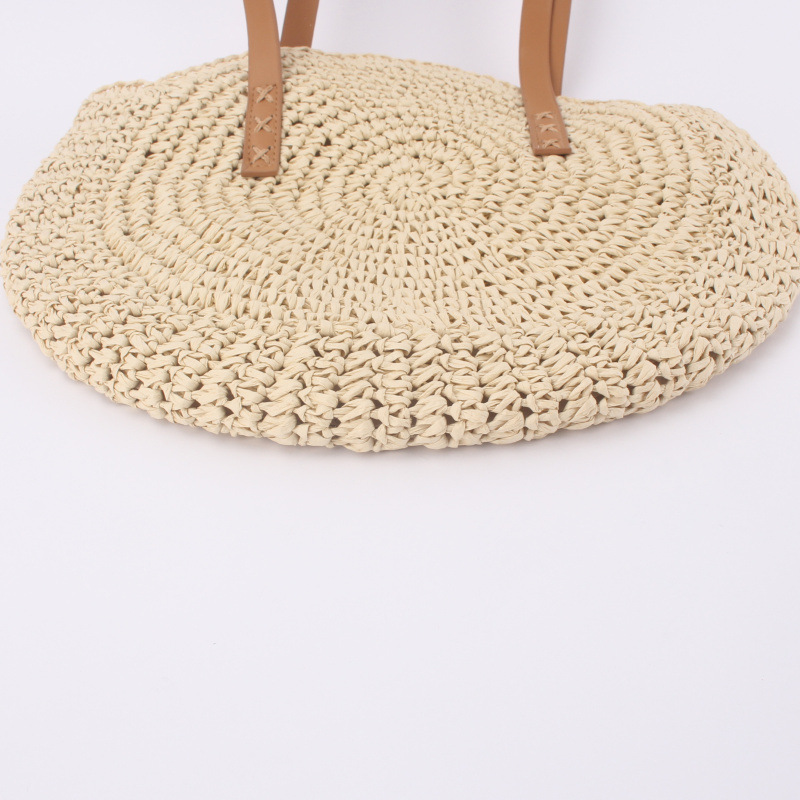 New Straw Woven Round Shoulder Bag Wholesale display picture 6