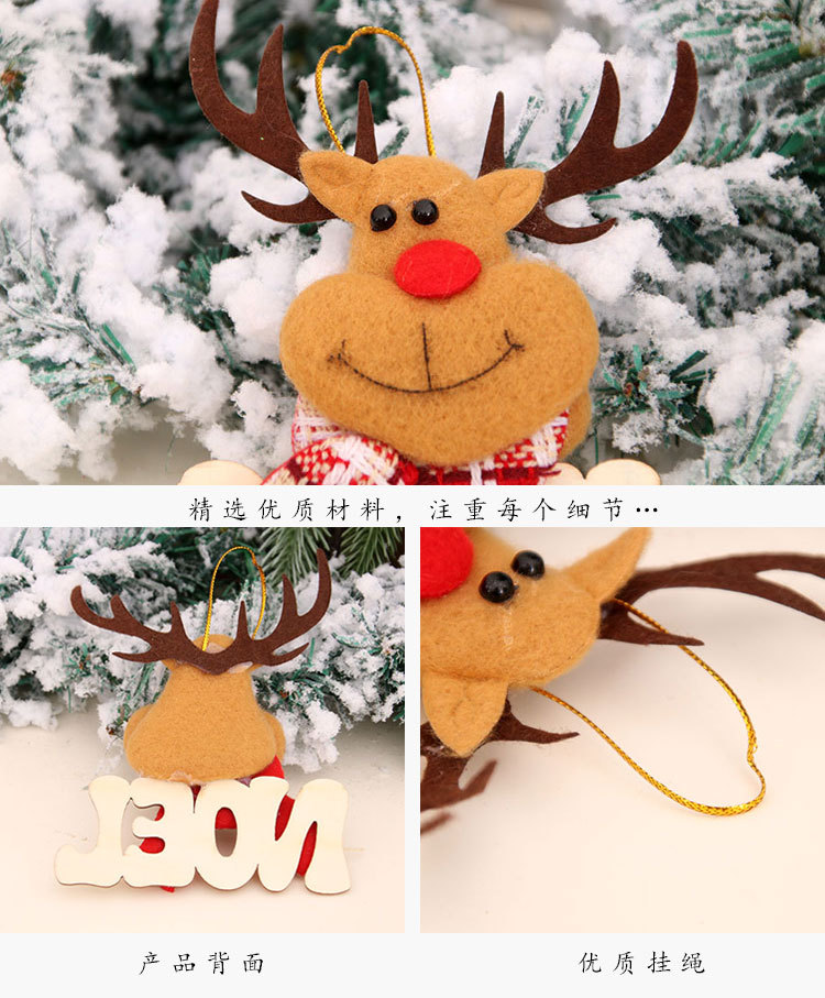 New Christmas Wooden Alphabet Dolls Small Pendant Christmas Tree Pendant Decorations display picture 10