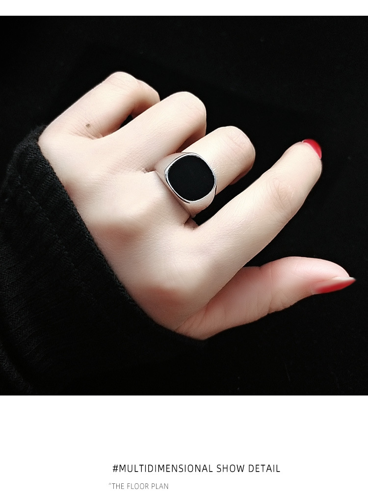 Bague Acrylique En Acier Titane display picture 7