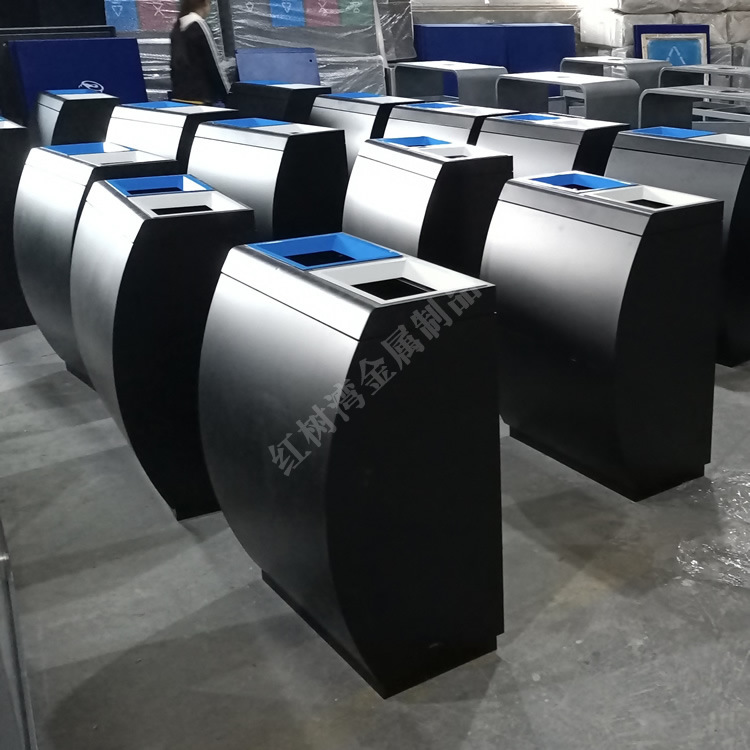 喷塑不锈钢分类垃圾桶厂家直销耐用室内金属垃圾箱商场环卫果皮箱