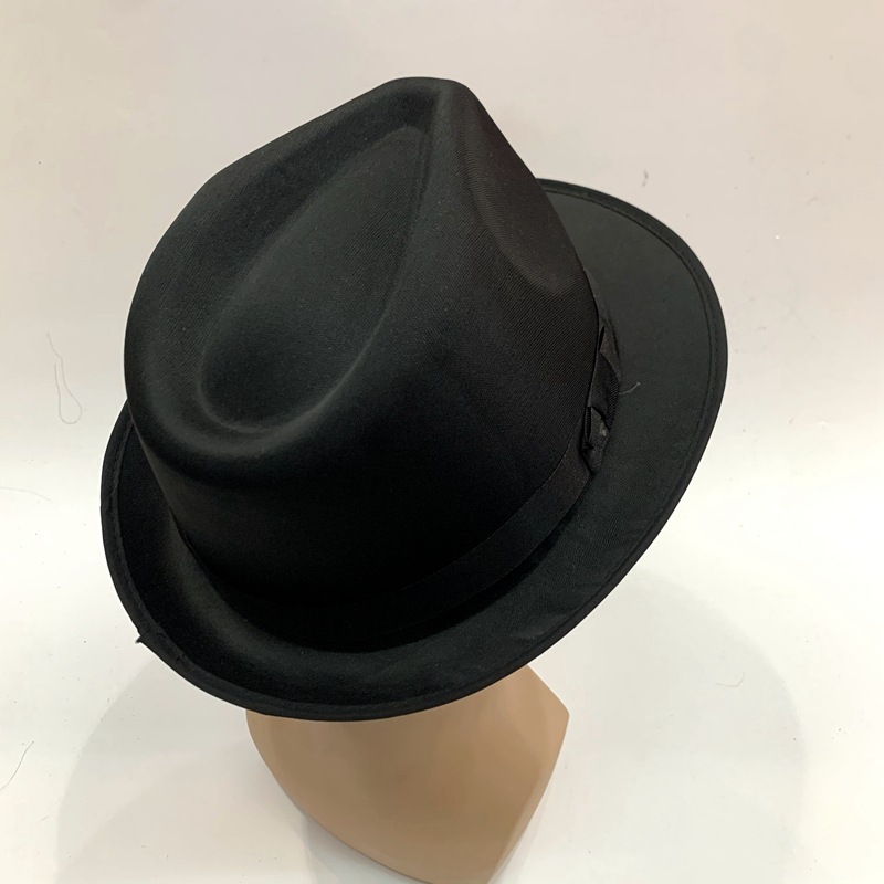 Qianfang Festival wig hat, black knitted fabric composite EVA gift hat, jazz singer hat, European and American gentleman man professional hat detail image 5