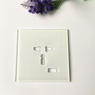 Plans to sample customized machining Toughened glass machining Glass panels Special-shaped Punch holes socket panel