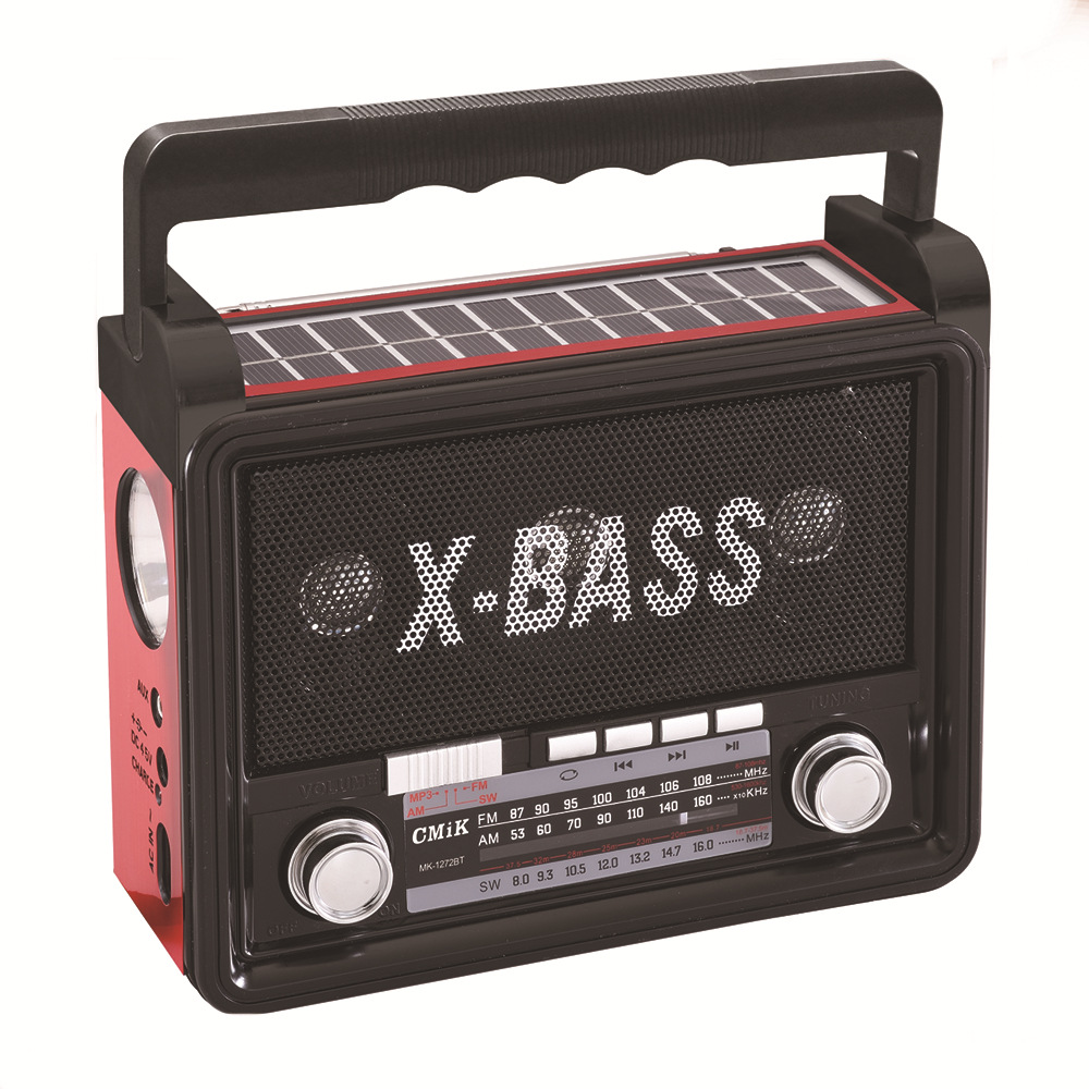 Solar-charged LED light radio, retro Bluetooth speaker, multi-band portable card semiconductor for the elderly detail image 2
