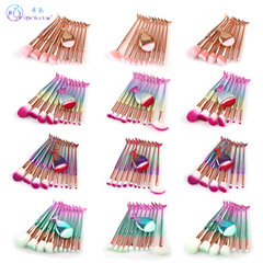 Shadow 11 Pieces Mermaid Makeup Brushes, Fish Tail Fat Fish Makeup Brush, Powder Brush, Eyeshadow Brush Beauty Tools