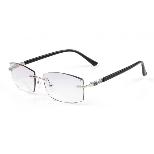 Anti-blue light radiation, near and far dual-focus, high-definition, stylish, lightweight, frameless, unisex reading glasses 2866