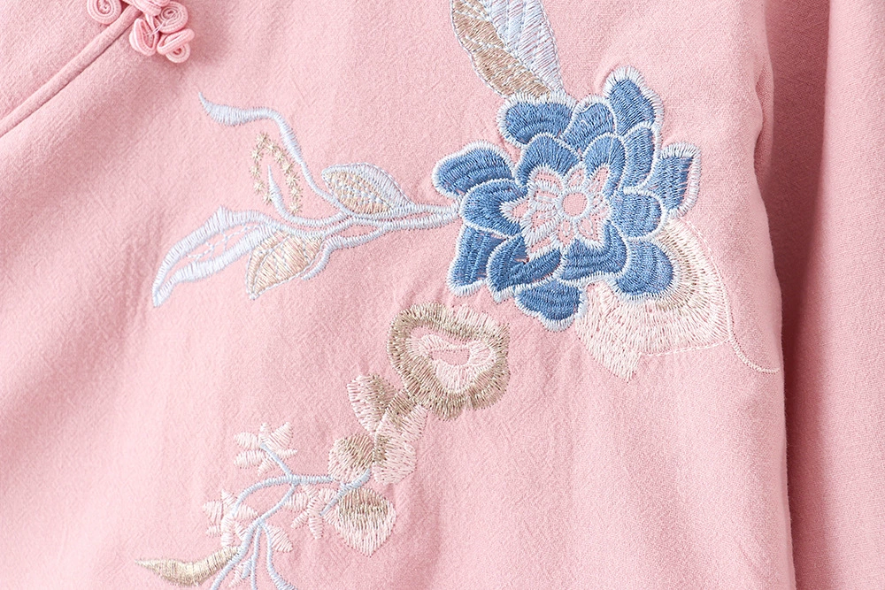 Children's Hanfu, retro set, Chinese style, with embroidery