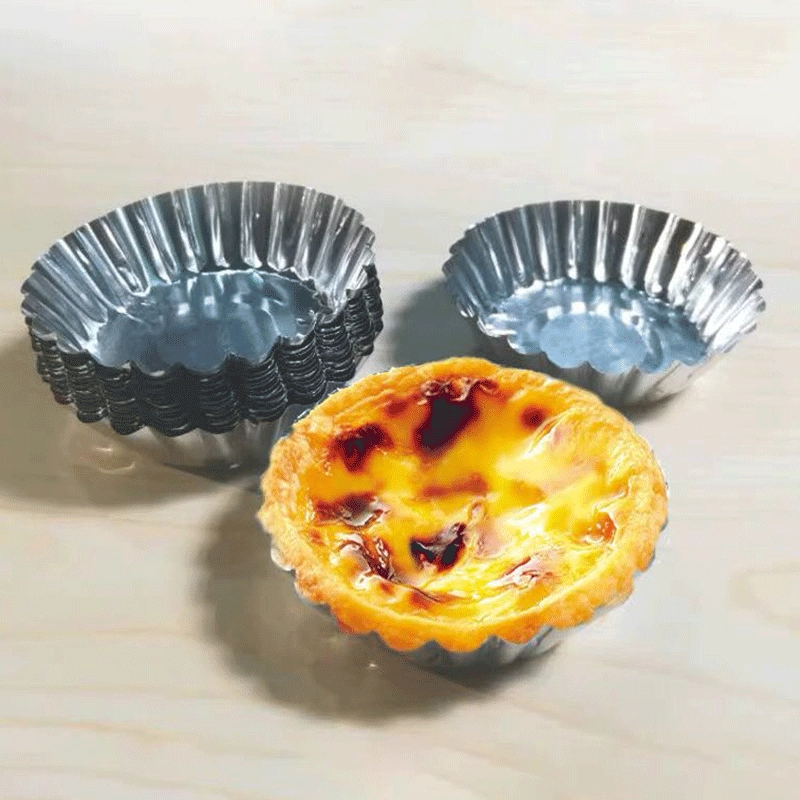 B104 Одноразовая чашка из хризантемы из алюминиевой фольги на пару Чаша Форма для торта Бытовая выпечка яичный пирог оловянный бумажный стаканчик 5000