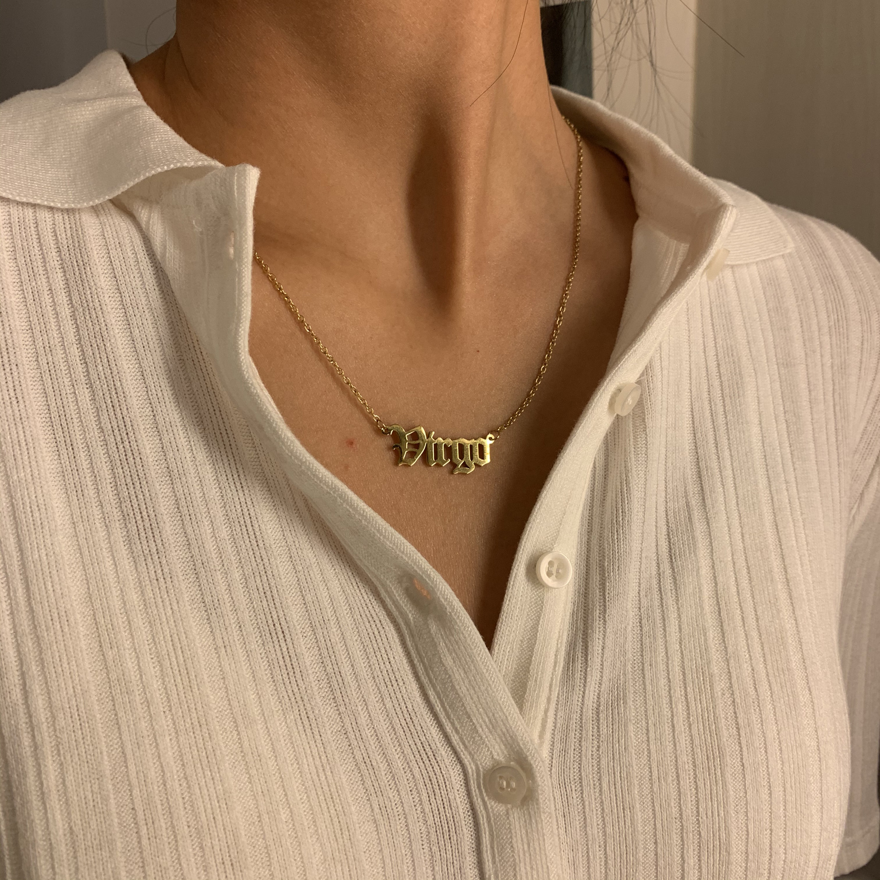 Europe And America Cross Border Creative Ornament Personality Trendy Women Twelve Constellations Necklace Fashion Simple Clavicle Stainless Steel Necklace display picture 4