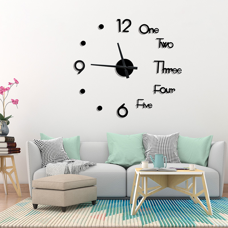 Trill Same item Acrylic Wall stickers Clock diy Simplicity clocks and watches Mute household a living room Study bedroom Wall clock