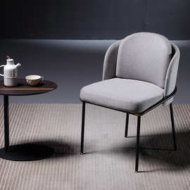 北欧休闲餐椅家用单椅酒店会客椅样板间售楼处洽谈椅子轻奢书桌椅