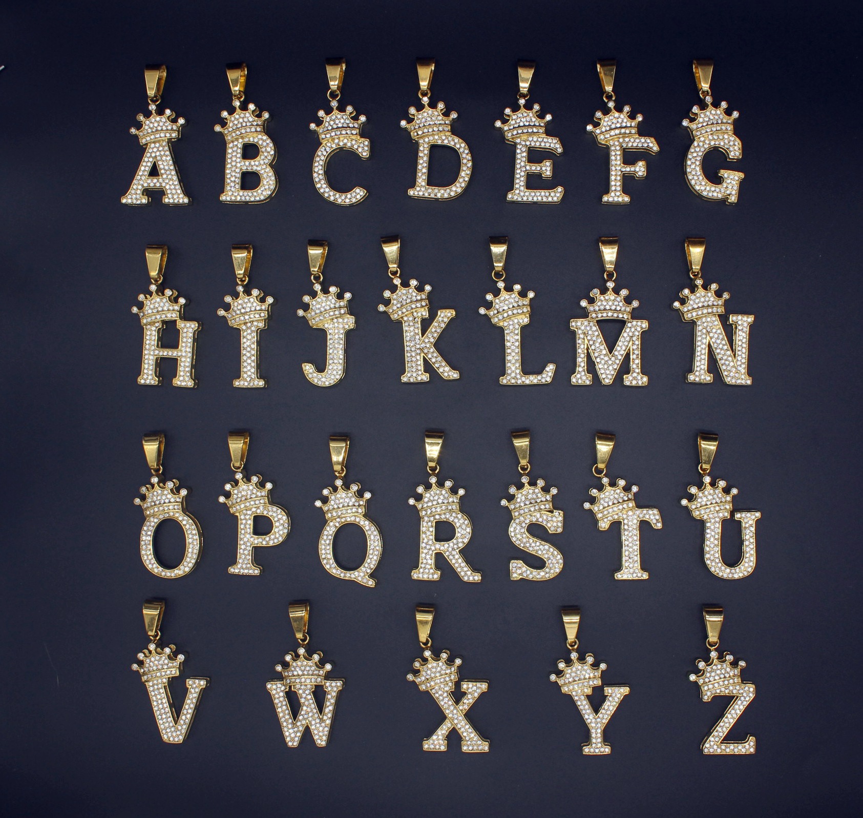 1 Piece Stainless Steel Artificial Rhinestones Letter display picture 1