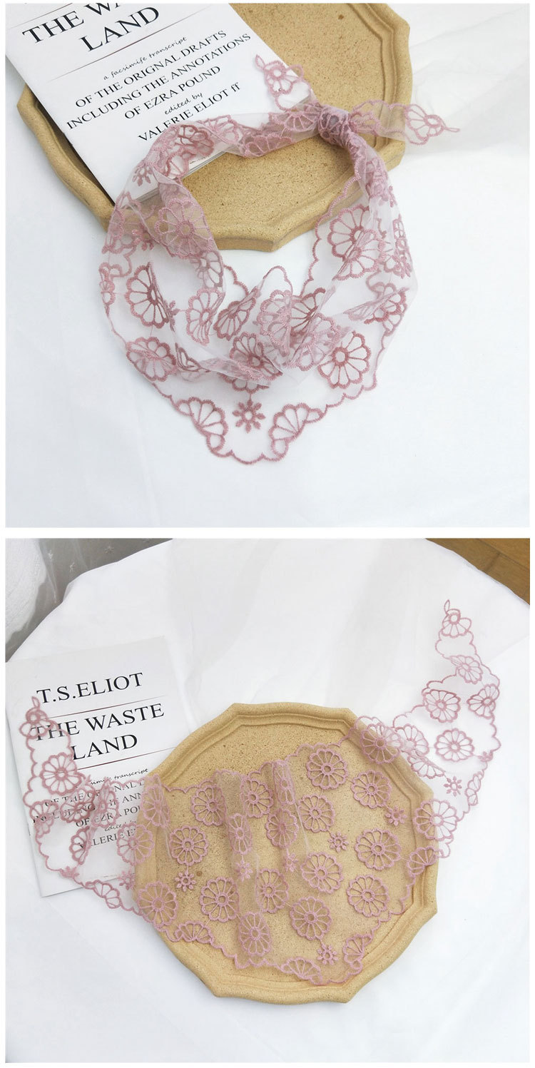 Lace Triangle Scarf Spring And Summer Korean Fashion Scarf Small Silk Scarf Headband Bag Decoration Wholesale Cheap Rs-flyfishing Products display picture 19