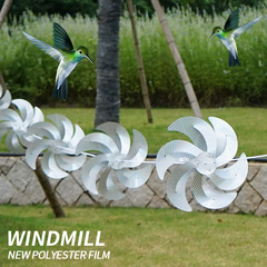 Outdoor bird repellent windmill orchard fish pond bird repellent rotating windmill string watermelon field reflective flash colorful ribbon