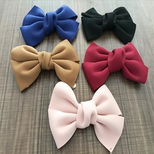 Korean version of the big bow fabric simple accessories solid color shoe flower shop material pendant Bow factory outlet