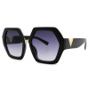 Capacious square trend sunglasses, European style, internet celebrity