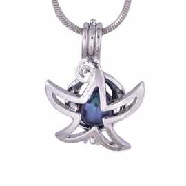 热款夜光珠项链 镂空海星发光吊坠 跨境奇特饰品 海星项链