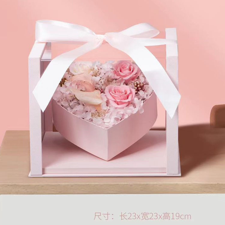 小号格大大方形桃心鲜花礼盒鲜花花店高档节日礼盒