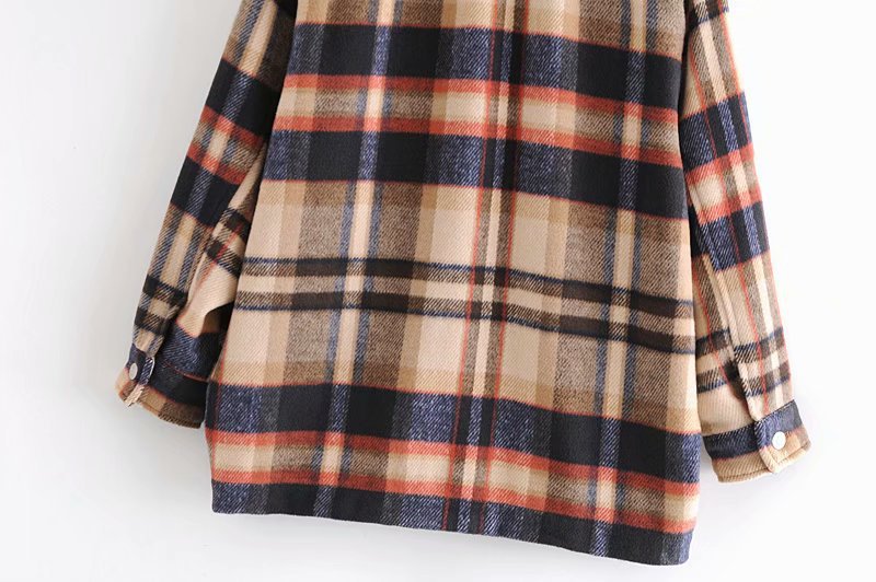 wholesale autumn women s plaid woolen shirt jacket NSAM6394