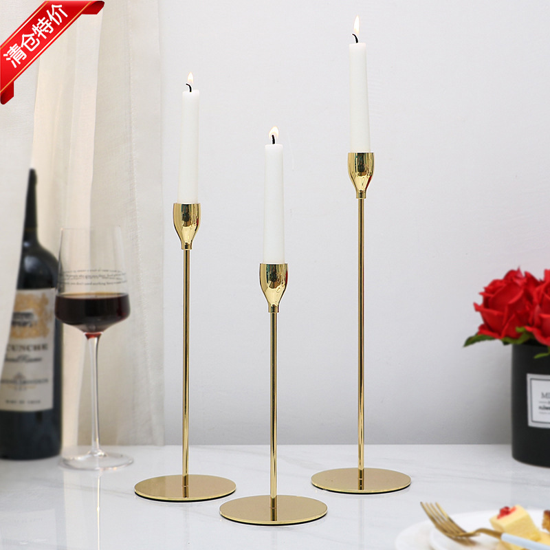 European style wrought iron candle holde...