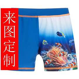 儿童男童泳裤沙滩裤游泳裤氨纶拉架面料防晒UVBSCI童装实体工厂