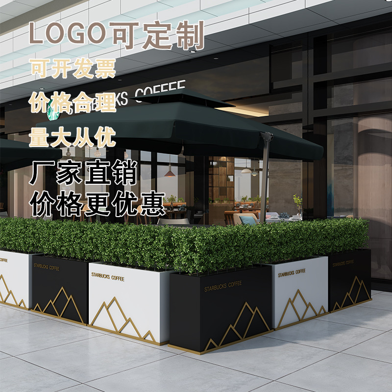 Iron art outdoors combination Flower Box Parterre Sales department Commercial Street outdoor enclosure partition screen Flower trellis Planters customized