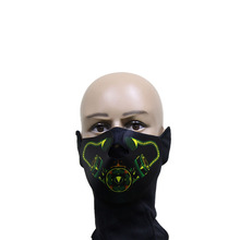 发光面具ELMASK声控发光面罩口罩LED声控发光酒吧夜店蹦迪口罩