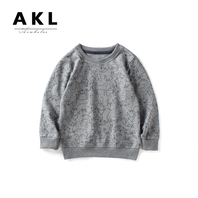 2021 Spring and autumn season Korean Edition new pattern Boy Sweater CUHK girl Cartoon Socket Long sleeve children Sweater