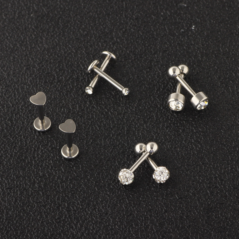 Stainless Steel Lip Nail Nose Ring 8 Sets Amazon Best-Selling Body Piercing Jewelry for Lip Nose Piercing Europe USA Cross-Border Supply detail image 5