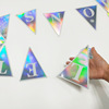 Creative Triangle flag pull flag suspension shopping mall party decoration decoration supplies fantasy color pull flower rainbow color