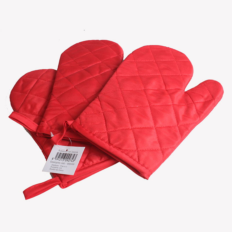 Directo de fábrica barbacoa hornear guantes resistentes a altas temperaturas anti-escaldado aislamiento guantes de algodón puro guantes de cocina horno